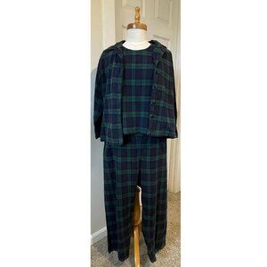 The Vermont Country Store Black Watch 3 Flannel Set Button Down Size Small